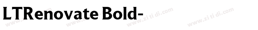 LTRenovate Bold字体转换